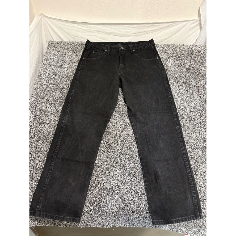 Wrangler Men's Black Straight-Leg Jeans 36x30
